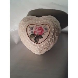 Vintage Ceramic Heart Shaped Trinket